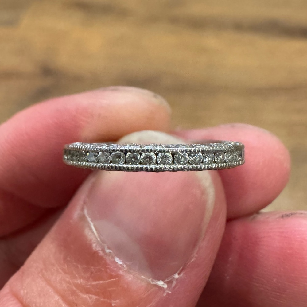 Platinum Diamond Halfway Wedding Band from Tacori